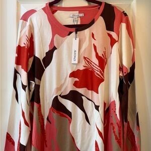 CHICO’S Touch Of Cool Fleur Layer Tee
